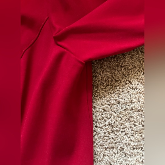Lauren by Ralph Lauren Red Structured  & Fitted V Neck Dress Size 18 - Picture 15 of 16